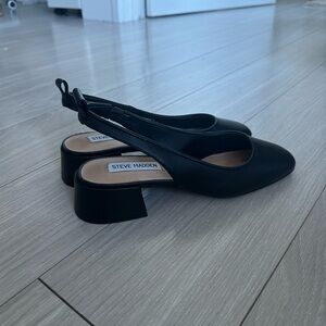 Black Steve Madden Slingback Kitten Heel